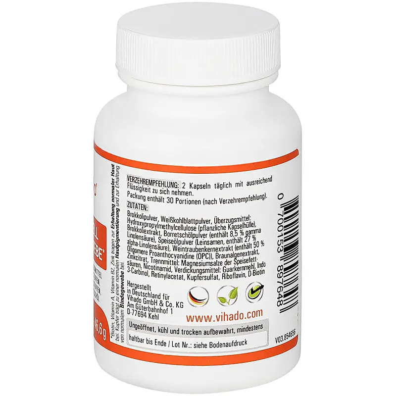 Produktfoto Nahrungsergänzungsmittel Pillendose Rückansicht Produktfoto Nahrungsergänzungsmittel Pillendose Rückansicht