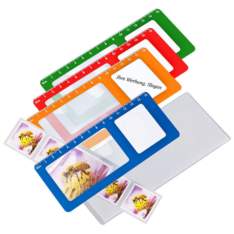 Produktfoto Werbeartikel Kunststofflineal mit Lupe Produktfotos mit einheitlichen Artikeldarstellungen